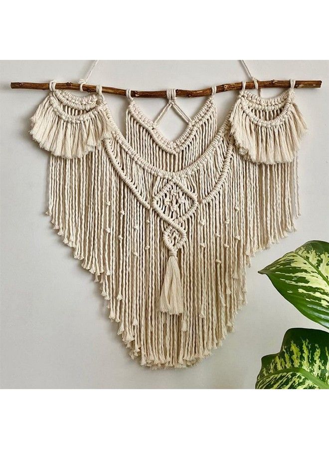 Qlbuj Large Macrame Wall Hanging Natural Driftwood Macrame Tapestry Above Headboard Boho Home Decor For Bedroom Living Room Apartment Wedding Party32" W X 34" L  - Image 1