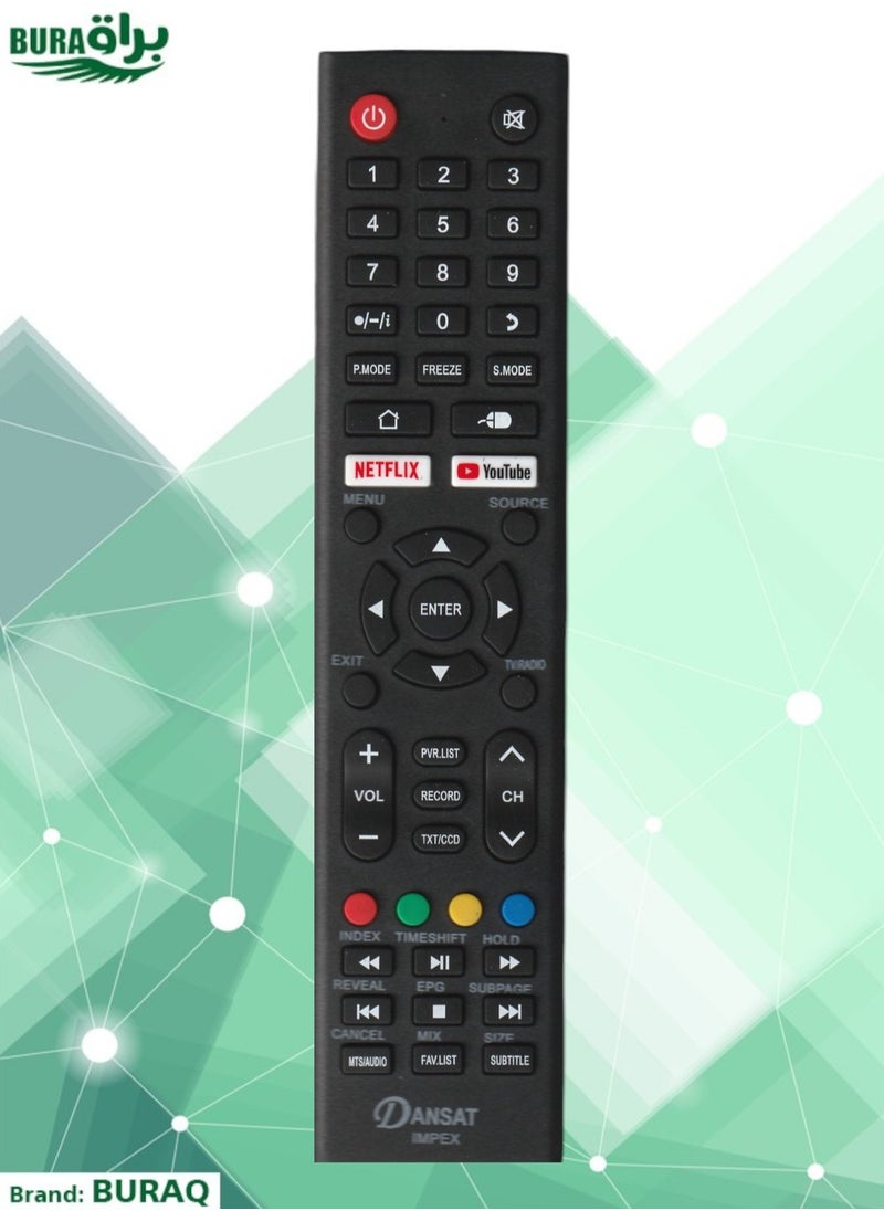 BURAQ - Remote Control For Dansat Smart Startrack Onix Grace Felexy Impex G-Ten LCD LED - Image 1