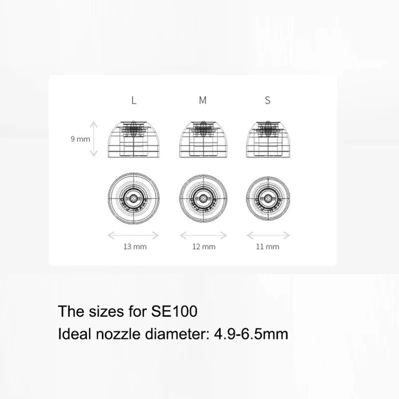 Shanling Se100 HiFi Silicone Eartips Protective Case for In-Ear Headphones, White M - Image 5