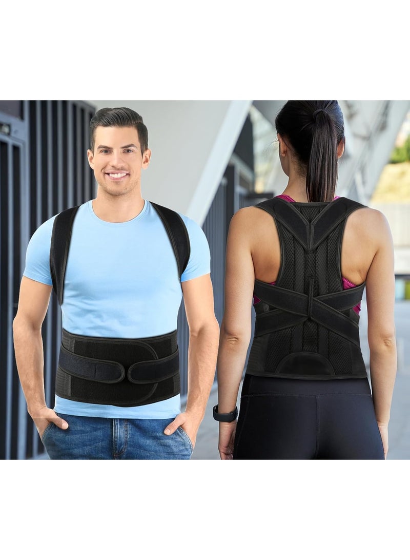 Posture Corrector for Men & Women - Adjustable Back Brace Full Support - Comfortable Straightener to Relieve Back Pain & Achieve Elegant Design - Image 2