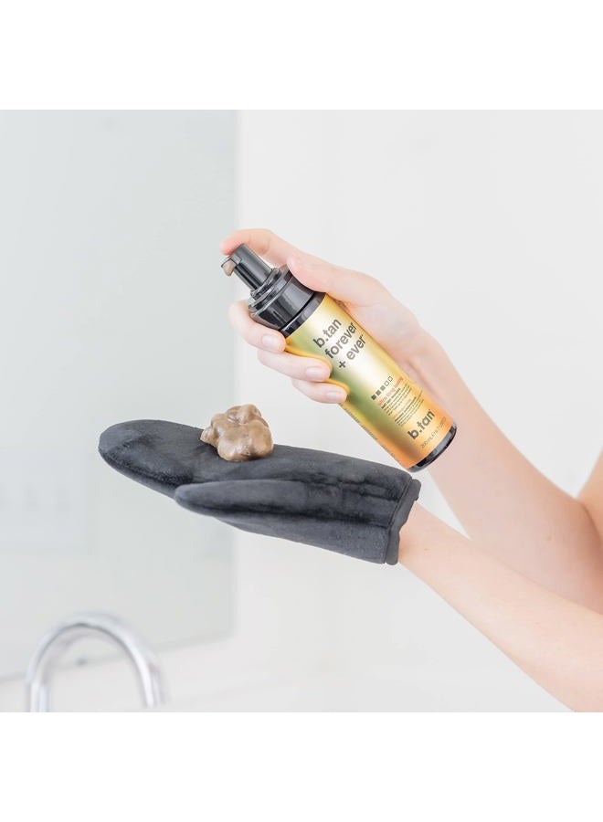 b tan ب.تان موس ذاتي التسمير طويل الأمد & قفاز | حزمة للأبد - موس التسمير بدون شمس يدوم حتى 11 يومًا، قفاز تطبيق التسمير الذاتي، تسمير في ساعة واحدة، تسمير سريع، بدون رائحة اصطناعية، 6.7 أونصة سائلة - Image 4
