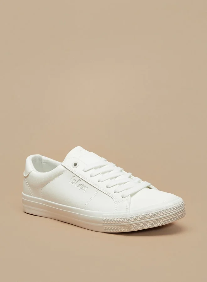 Lee Cooper Men's Monotone Low Ankle Sneakers with Lace-Up Closure