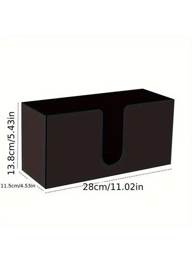 1pc Clear Acrylic Rectangular Paper Towel Dispenser Holder For Bathroom Kitchen Restaurant Hotel Countertop Tissue Box Organizer - Image 3