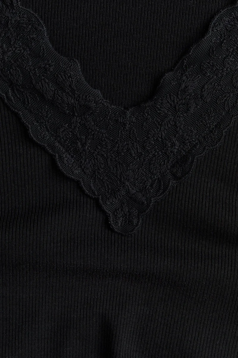 H&M MAMA Ribbed V-neck top
