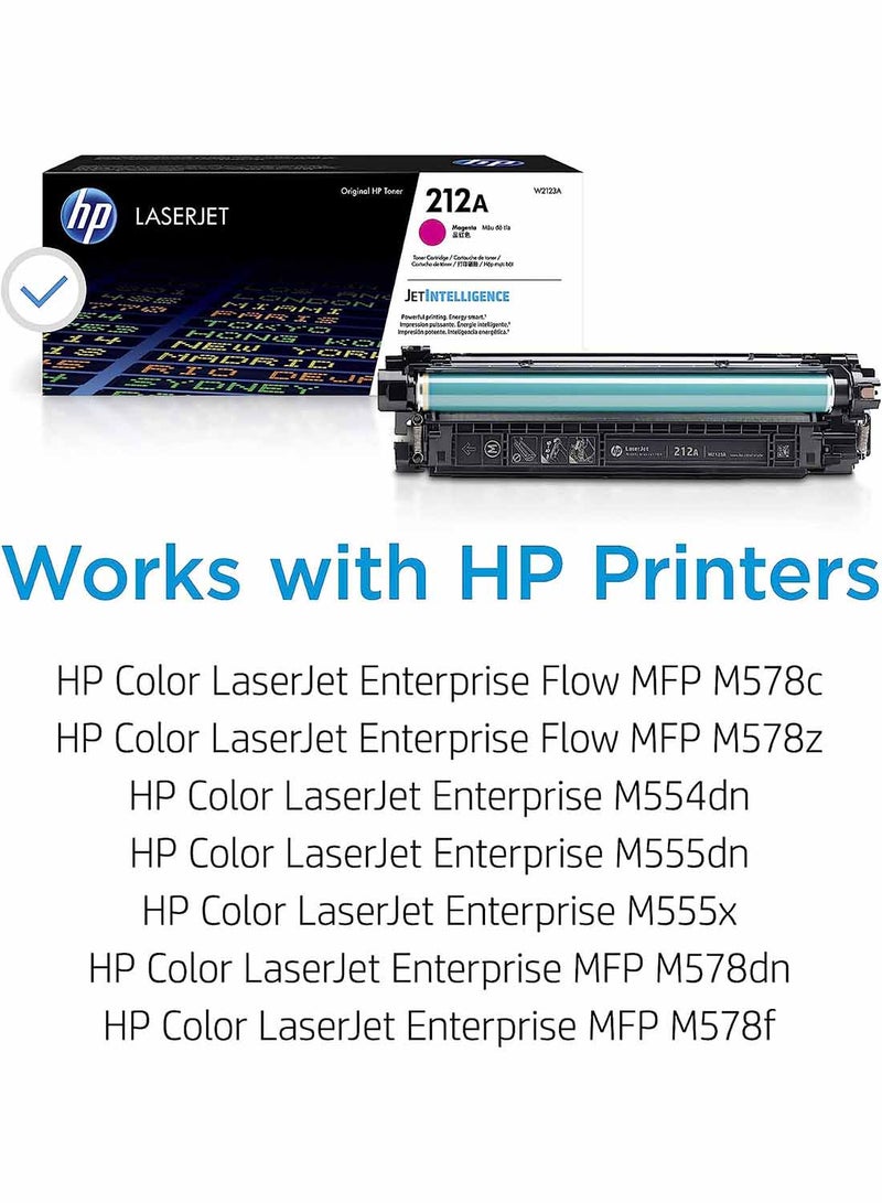 HP W2123A 212A Original LaserJet Toner Cartridge, Single Pack Magenta - Image 2
