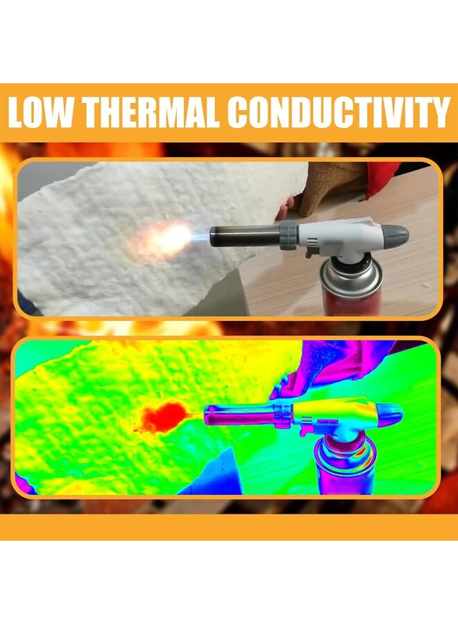 يُسلِّم بطانية حريق، بطانية من ألياف السيراميك بمقاس 1/2 بوصة × 24 بوصة × 36 بوصة مع طبقة من رقائق الألومنيوم، عازلة للحرارة، مناسبة للموقد والفرن والمدفأة واللحام وأنظمة التدفئة والتهوية وتكييف الهواء - Image 2