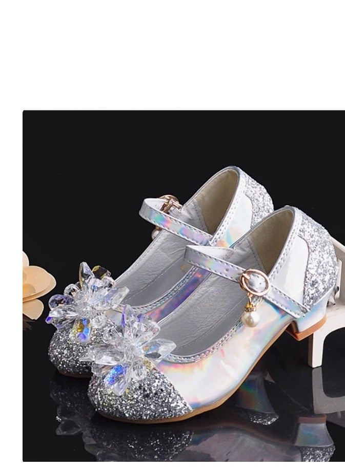 Girl Princess Crystal Soft soled Single Shoes Performance Matching Dress - Image 1