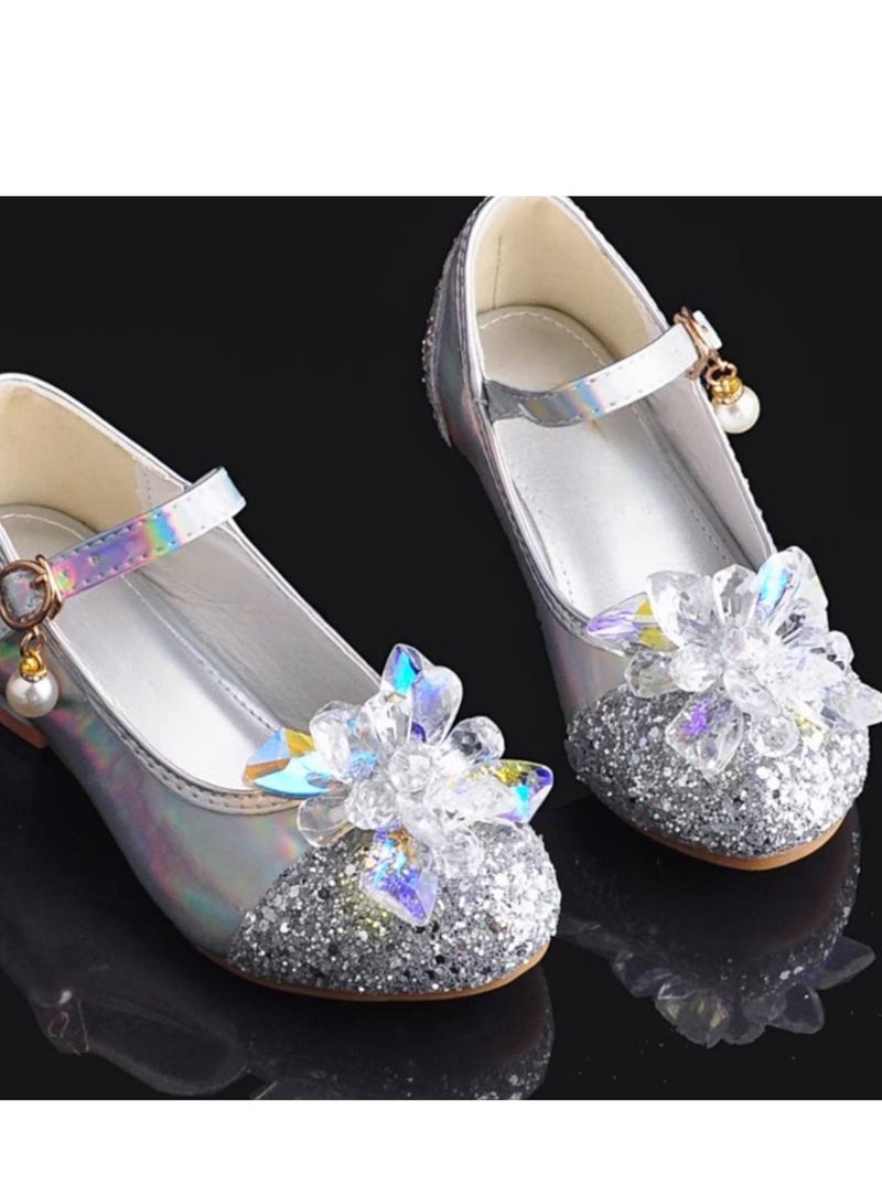 Girl Princess Crystal Soft soled Single Shoes Performance Matching Dress - Image 2
