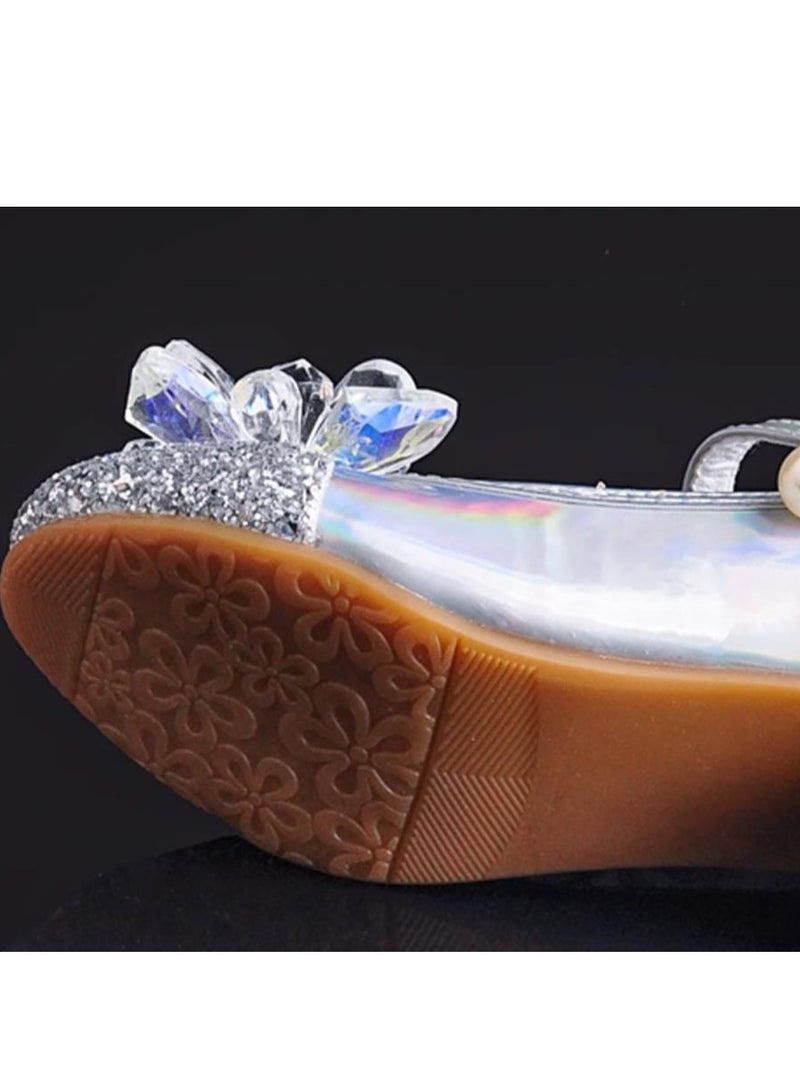 Girl Princess Crystal Soft soled Single Shoes Performance Matching Dress - Image 3