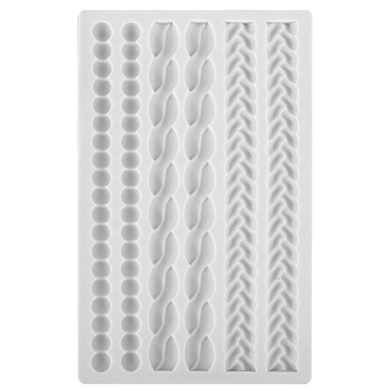 Beasea Silicone Rope Mold  Pearl Mold for Fondant Silicone Pie Crust Mold  Gary Lace Chain Molds Rope Border Fondant Braid Mold for Cake Decorating Sugarcraft Mould Pastry Pies Chocolate Toppers - Image 1