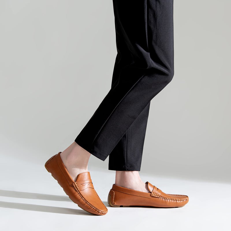 Vostey Men's Loafers Slip on Shoes Brown Loafers Driving Loafers Casual Penny Loafers for Men (BMY3002 Brown 10) - Image 5