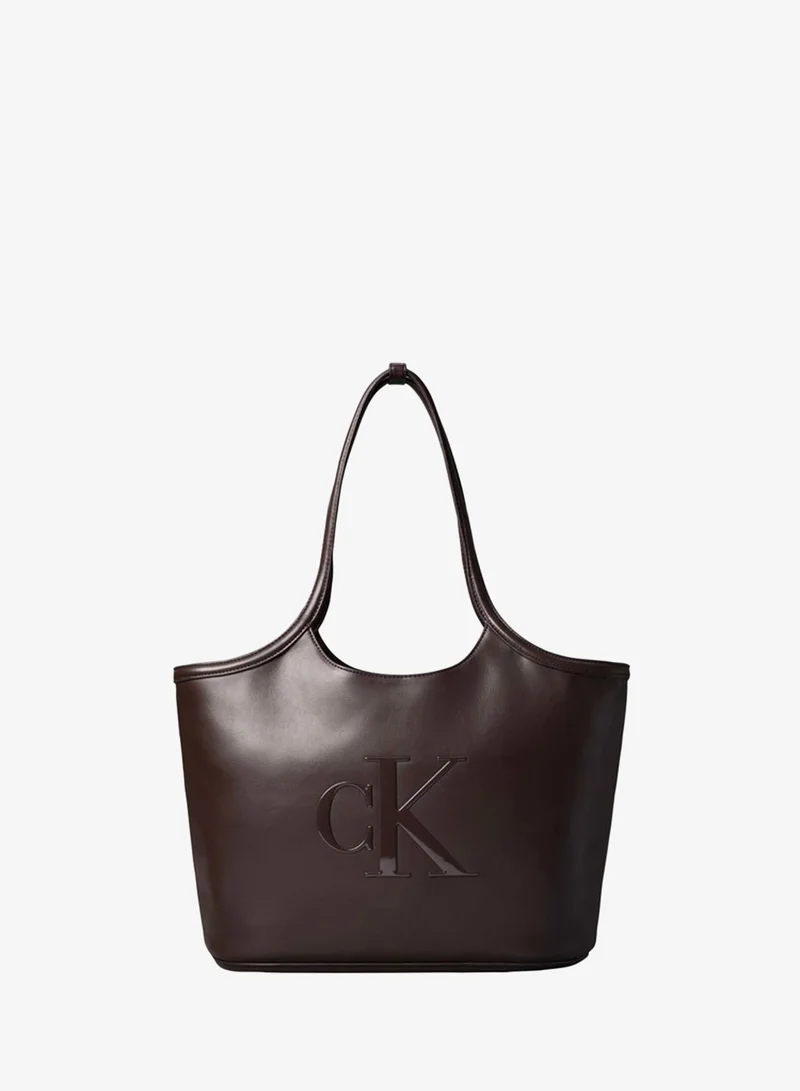 Calvin Klein Embossed Monogram Tote Bag
