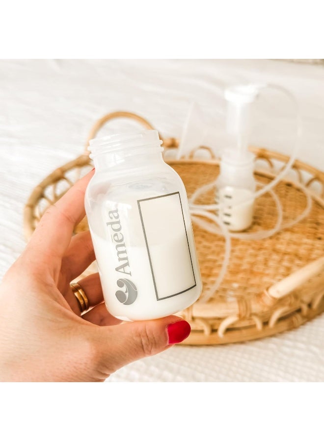 Ameda Ameda Breastmilk Storage Bottles with Lock-Tight Cap, 4.4 Ounce Milk Storage Containers (4 Count) - Image 3