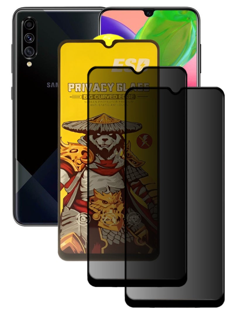 ESD 2 Pieces Tempered Dustproof Privacy Glass Screen Protector Compatible For Samsung Galaxy A70s - Image 1