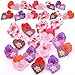 Jerify 12 Pcs 2 Inch Valentines Ducks for Kids Classroom Exchange Gifts Valentines Day Rubber Ducks with Gifts Cards Mini Heart Rubber Duckies Valentines Party Favors Toys 6 Styles Popularity - Image 2