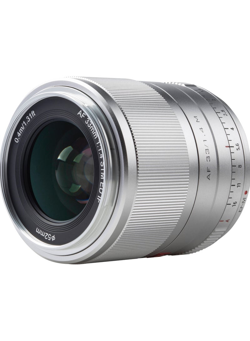 فيلتروكس Viltrox AF 33mm f/1.4 M Lens for Canon EF-M (Silver) - Image 2