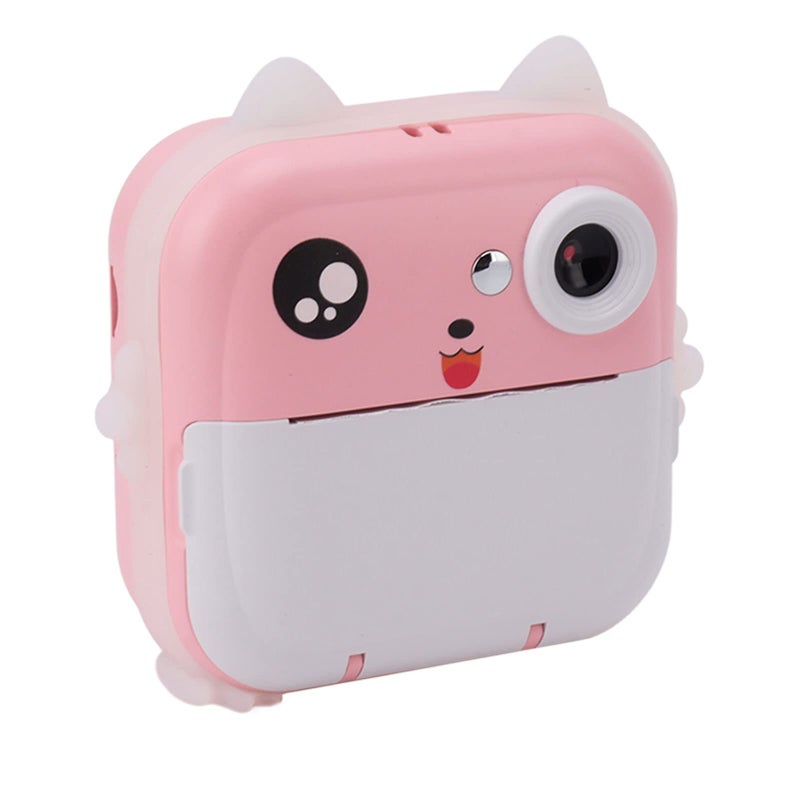 Digital Print Camera: Pink 24MP HD 1080P Video - One Button Operation Non Angular Anti Blue Light Design Kids Camera for Children’s Daily Play Holiday Gift Giving - Image 1