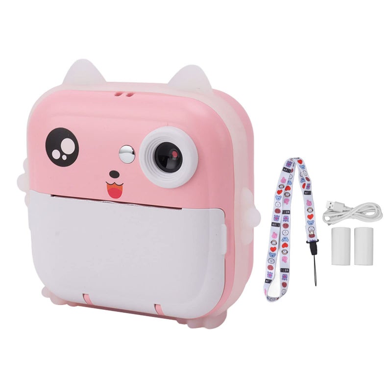 Digital Print Camera: Pink 24MP HD 1080P Video - One Button Operation Non Angular Anti Blue Light Design Kids Camera for Children’s Daily Play Holiday Gift Giving - Image 5