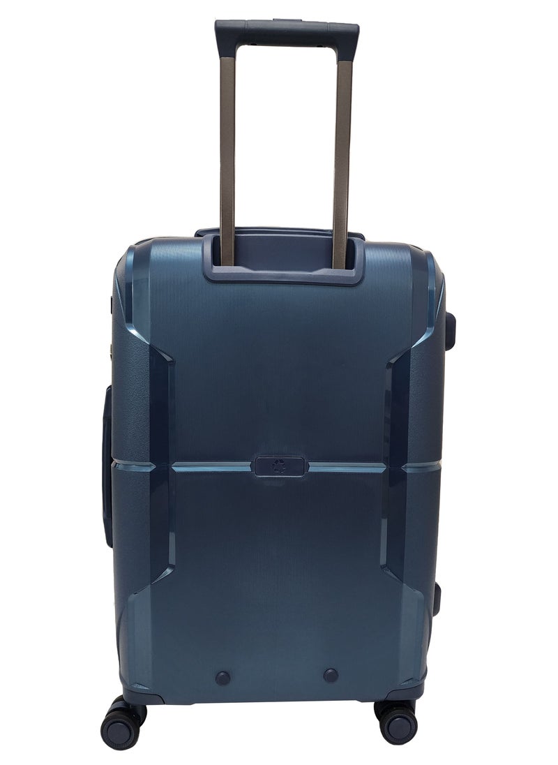 Track - Luggage Set of 3 Hard Shell PP Expandable Lightweight Travel Suitcase Trolley With 4 Double Wheels & TSA Lock - Image 1
