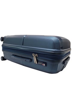 Track Luggage Set of 3 Hard Shell PP Expandable Lightweight Travel Suitcase Trolley With 4 Double Wheels & TSA Lock  - Image 4