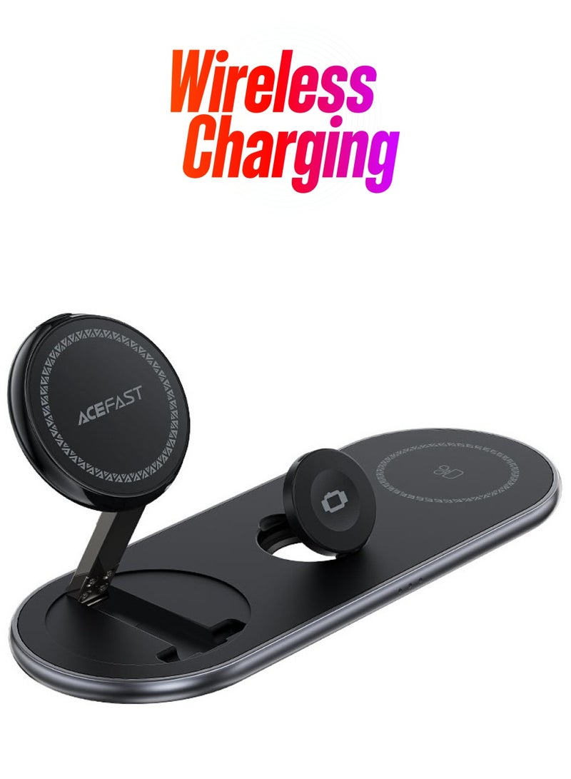ACEFAST E19 Qi2 3-in-1 desktop wireless charging holder - Image 1
