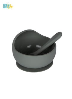 Babies Basic 2 Piece Baby Feeding Set With Silicone Suction Bowl And Silicone Spoon  - Image 1