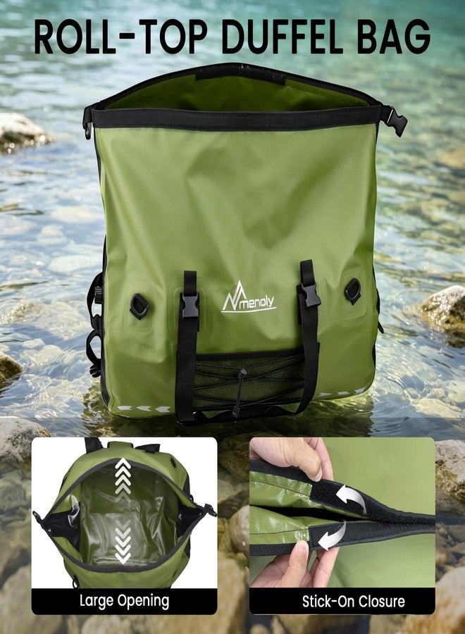 MENOLY 60L Waterproof Duffel Bag - Large Motorcycle Dry Bag Backpack, Roll Top Heavy Duty Travel Bag with Shoulder Straps for Riding, Kayaking, Camping & Travel - Image 4