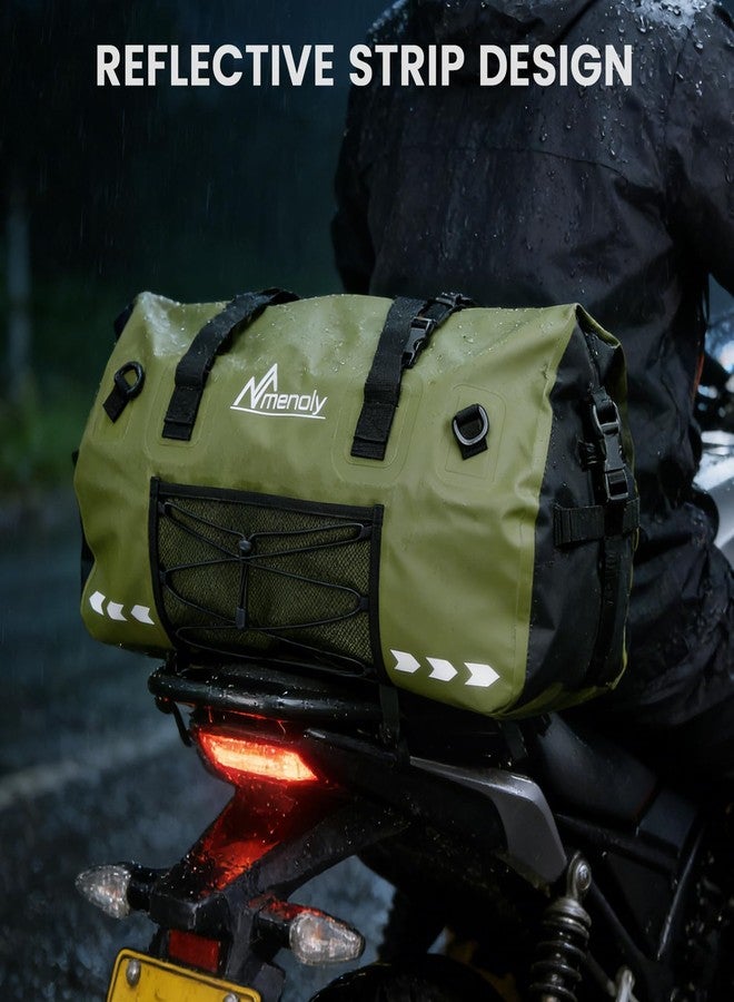 MENOLY 60L Waterproof Duffel Bag - Large Motorcycle Dry Bag Backpack, Roll Top Heavy Duty Travel Bag with Shoulder Straps for Riding, Kayaking, Camping & Travel - Image 5