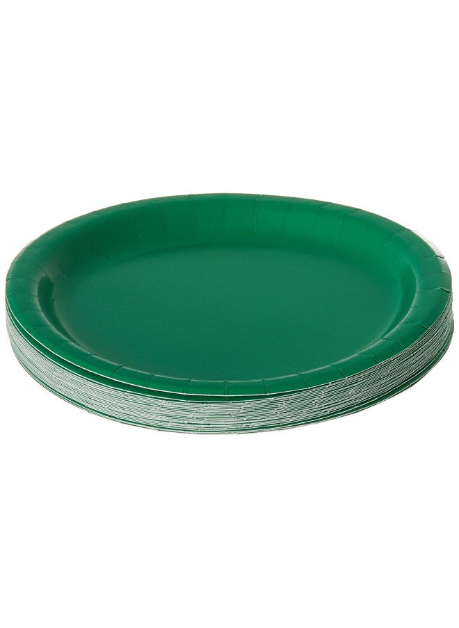 CREATIVE CONVERTING Creative Converting Touch of Color Paper Lunch Plates, 24-Count, Emerald Green  - Image 1