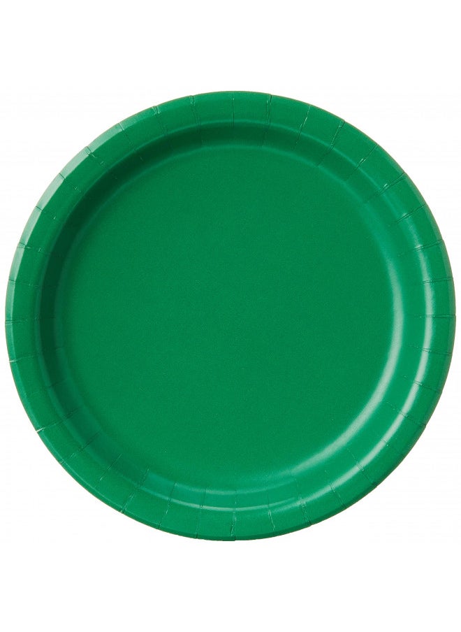 CREATIVE CONVERTING Creative Converting Touch of Color Paper Lunch Plates, 24-Count, Emerald Green  - Image 2