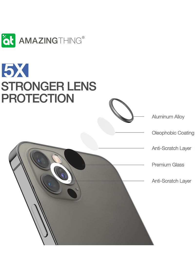 AMAZINGthing Supreme AR Lens Defender for Apple iPhone 12 Pro Lens Protector - Space Grey  - Image 4