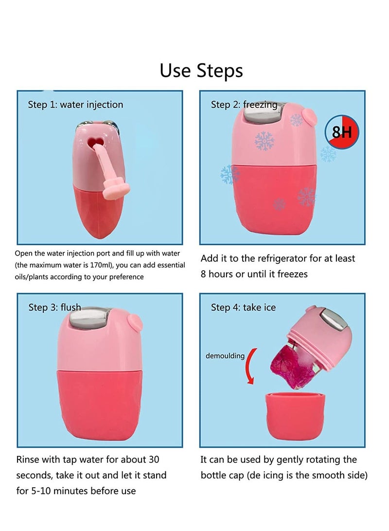 Y&D Ice Roller for Face & Eye, SYOSI Beauty Skin Care Holder Brightening, Care, Massager, 2 In 1 Multifunction Moisturizing, Firming, Shrink Pores, Stress Relief (Pink) - Image 5