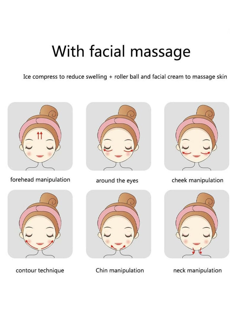 Y&D Ice Roller for Face & Eye, SYOSI Beauty Skin Care Holder Brightening, Care, Massager, 2 In 1 Multifunction Moisturizing, Firming, Shrink Pores, Stress Relief (Pink) - Image 3