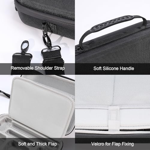 AMAZEAR Carrying Case for DJI Osmo Action 5 Pro,DJI Action5 Pro Accessories Protector Compact Hard Shell Carry Bag Portable for Travel or Home Store, Compatible with Action 3, Action 4 Camera, Black - Image 4