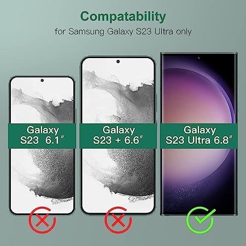 STP FEEL® Advanced HD+ Black Border Tempered Glass Screen Protector Compatible for Samsung Galaxy S23 ultra 5G (6.8 Inch, Pack of 1) | Full Screen Coverage (except edges) Screen Protector Guard - Image 2