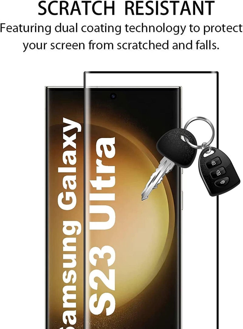 STP FEEL® Advanced HD+ Black Border Tempered Glass Screen Protector Compatible for Samsung Galaxy S23 ultra 5G (6.8 Inch, Pack of 1) | Full Screen Coverage (except edges) Screen Protector Guard - Image 4
