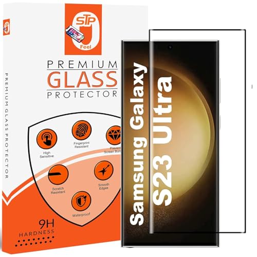 STP FEEL® Advanced HD+ Black Border Tempered Glass Screen Protector Compatible for Samsung Galaxy S23 ultra 5G (6.8 Inch, Pack of 1) | Full Screen Coverage (except edges) Screen Protector Guard - Image 1