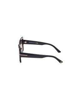 TOM FORD Women's Square Shape Acetate Sunglasses FT108201B54 Lens Size: 54 Millimeter - Shiny Black  - Image 4