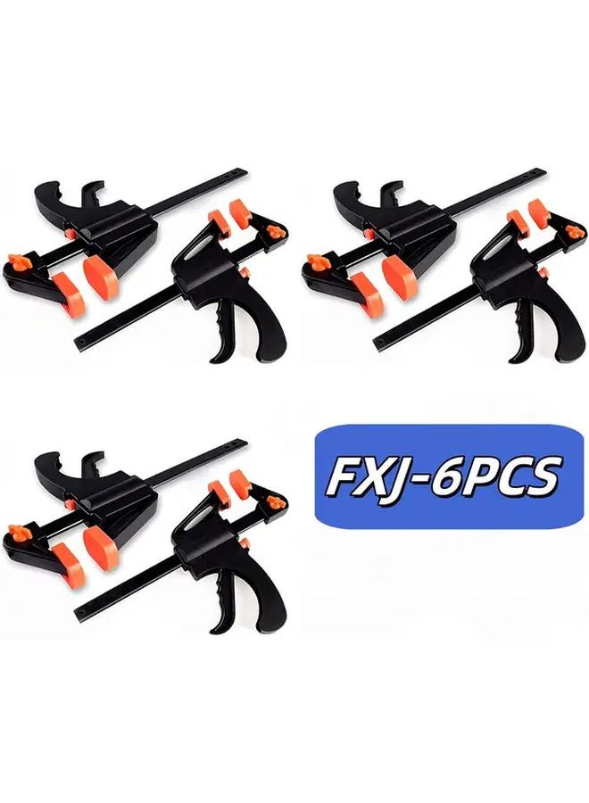6pcs F Type Bar Clamps Quick Release Trigger One Handed Operation Heavy Duty Woodworking - Image 1