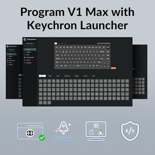 Keychron V1 Max 75% RGB Custom Mechanical Keyboard, 2.4Ghz/Bluetooth 5.1/Wired QMK/VIA Programmable Macro, Hot-Swappable Gateron Jupiter Red Switch Gasket Mount for Mac Windows Linux - Image 4