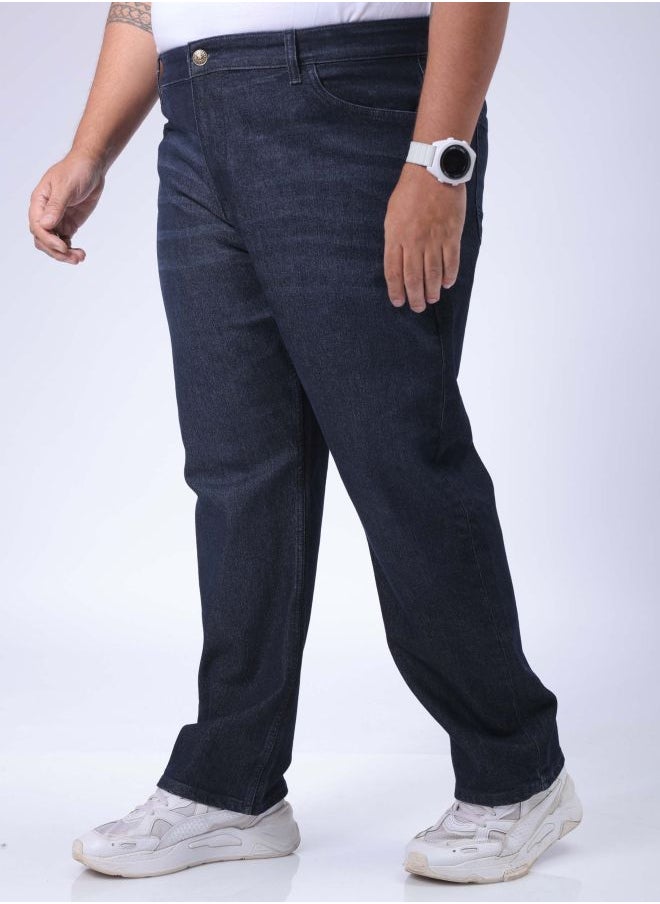 HARDSODA Men Plus Size Vintage Straight Fit Solid Mid-Rise Stretchable Jeans  - Image 3