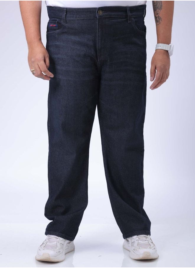 HARDSODA Men Plus Size Vintage Straight Fit Solid Mid-Rise Stretchable Jeans  - Image 1