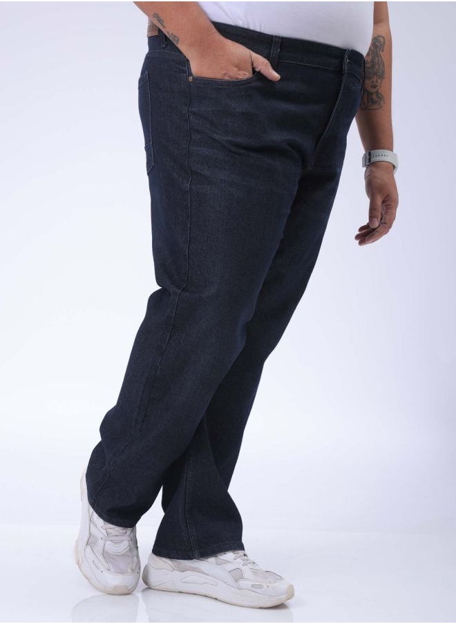 HARDSODA Men Plus Size Vintage Straight Fit Solid Mid-Rise Stretchable Jeans  - Image 4