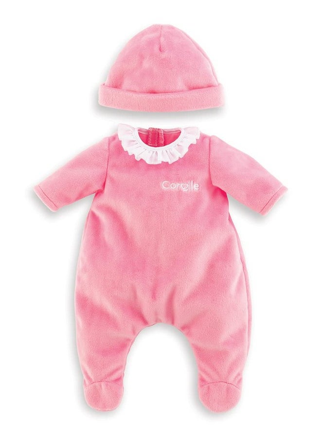 Corolle Corolle 14” Baby Doll Outfit - Pink Pajamas - Mon Grand Poupon Outfits and Accessories fit 14" Dolls, for Kids Ages 2 Years and up  - Image 1