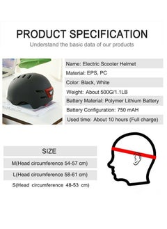 Cycling helmet with USB rechargeable LED lights in the back and front. - pzsku/ZC9A22BF85B3F9F9DCAA3Z/45/_/1664040821/3dbf88e8-b53f-4c04-8df2-ac15ae226200