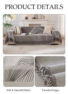 Double Sided Chenille Sofa Cover, Stylish Sofa Cover, Line printing design, Chenille Material Double Sided Sofa Towel, Four Seasons Chenille Sofa Cover Available Both Sides(130*180 cm) - pzsku/ZC9A22D13D442B31B825DZ/45/_/1719998145/935f5e35-914b-4e2f-b384-a6508a810fb2