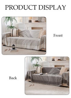 Double Sided Chenille Sofa Cover, Stylish Sofa Cover, Line printing design, Chenille Material Double Sided Sofa Towel, Four Seasons Chenille Sofa Cover Available Both Sides(130*180 cm) - pzsku/ZC9A22D13D442B31B825DZ/45/_/1719998155/23ac5653-bc99-4b62-84e8-93d2251b8d7a