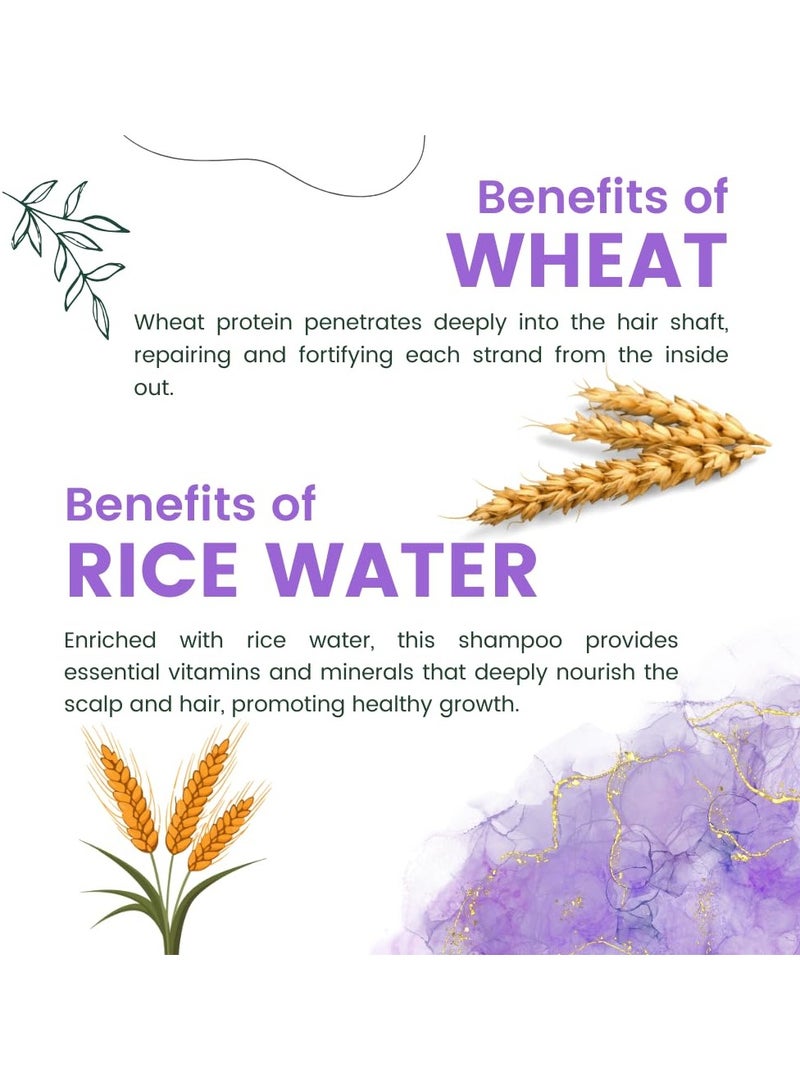 Khadi Natural Wheat & Rice Water Shampoo | Strengthens & Nourishes Hair | Sulfate & Paraben Free | 210 ML - Image 3
