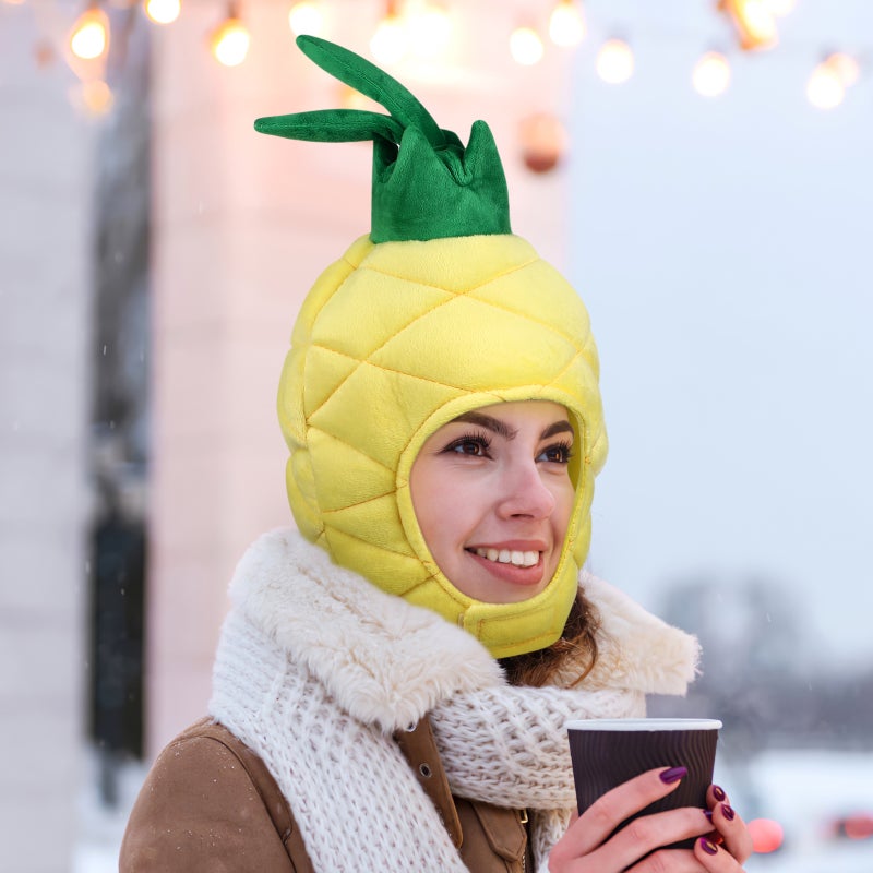 Funny Pineapple Hat Tropical Style Fruit Pineapple Cap Costume Party Headwear Photo Prop - Image 5