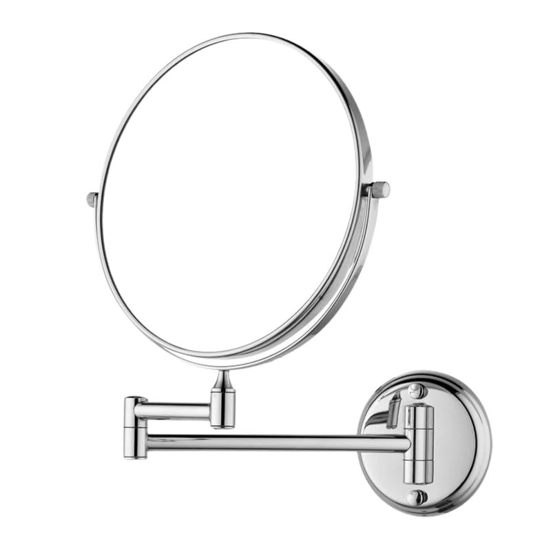 Aimko Aimko 8Inch 5X Magnifying Wall Mount Mirror DoubleSided Extendable Makeup Shaving Mirror Folding Stainless Steel Vanity Mirror for Bathroom Dressing Table  - Image 1